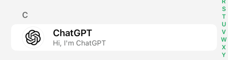 ChatGPT tussen WhatsApp-contacten